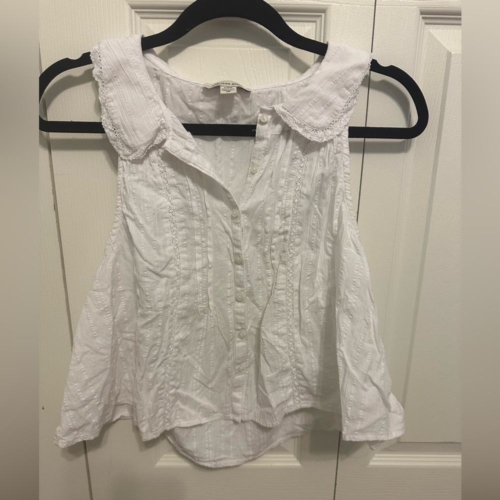 American Eagle White Blouse Top